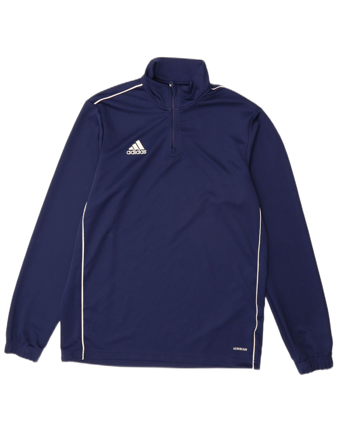 Мужской пуловер с воротником на молнии ADIDAS Aeroready, большой темно-синий