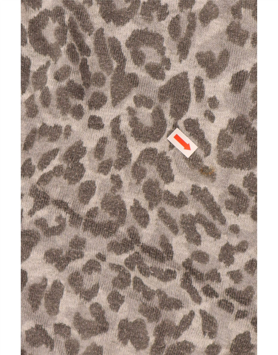 Женский джемпер OASIS с высоким воротником, Великобритания 14, средний серый с животным принтом