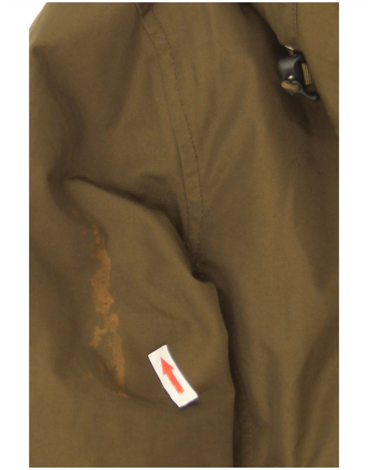 Женская парка Woolrich с капюшоном UK 14, хлопок среднего цвета хаки