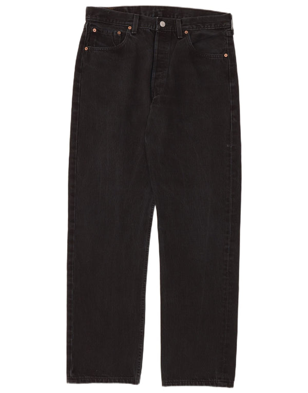 Мужские прямые джинсы LEVI'S 501 W34 L34, черный хлопок