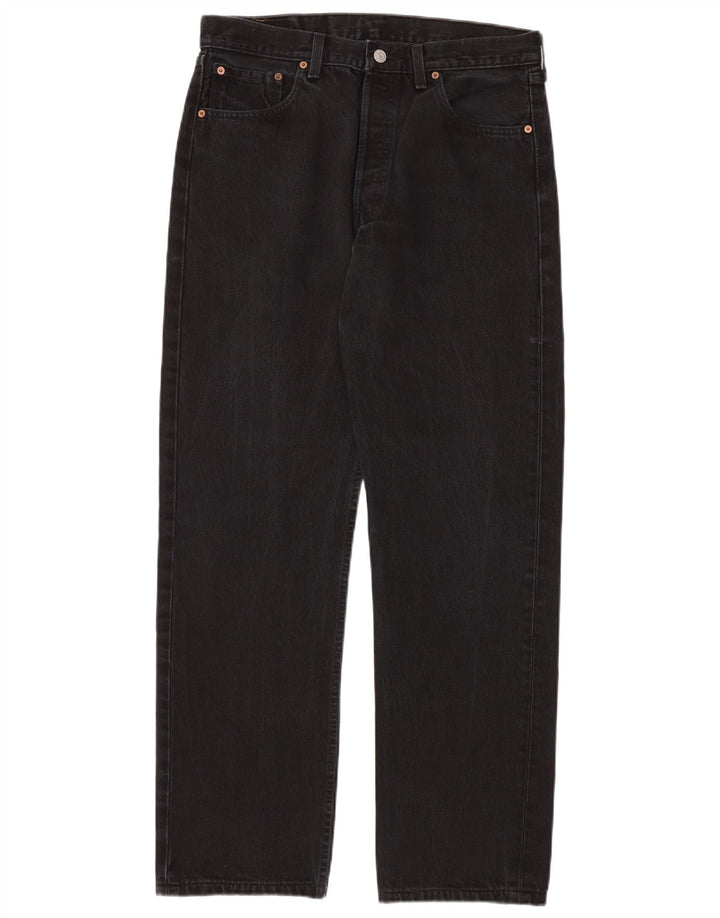 Мужские прямые джинсы LEVI'S 501 W34 L34, черный хлопок