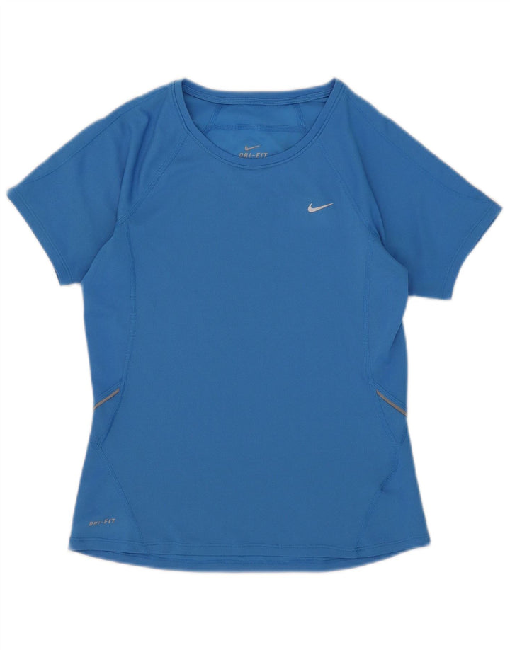 Женская футболка Nike Dri Fit Top UK 8/10, маленький синий полиэстер