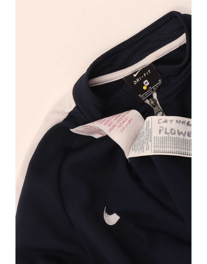 Пуловер спортивный костюм Nike для мальчиков Dri Fit, топ 10–11 лет, средний темно-синий