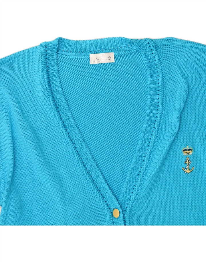 VINTAGE Womens Oversized Cardigan Sweater IT 48 XL Blue Cotton Vintage Vintage and Second-Hand Vintage from Messina Hembry 