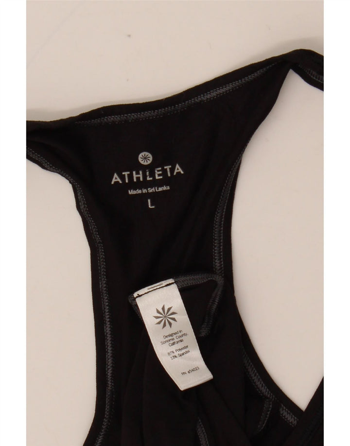 Женский жилет ATHLETA UK 14, большой черный полиэстер