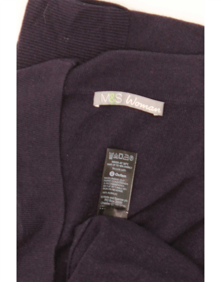 Женский удлиненный кардиган Marks & Spencer UK 12, средний темно-синий