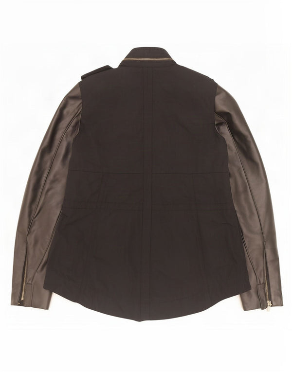 Женская куртка в стиле милитари Zara UK 6 XS, черный полиуретан