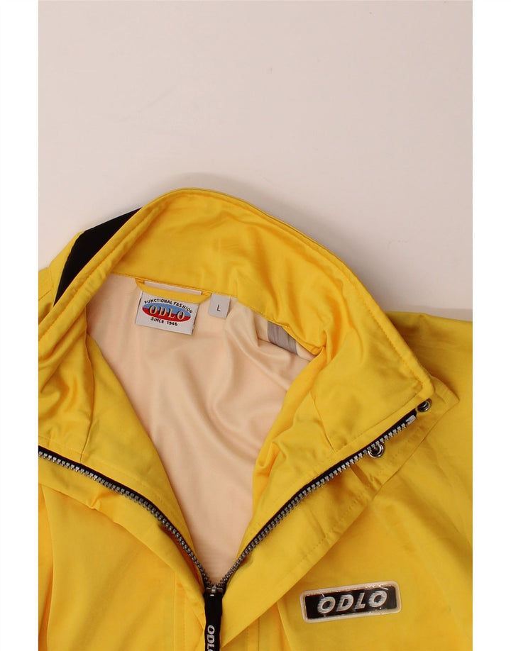 ODLO Mens Tracksuit Top Jacket Large Yellow Polyester Vintage Odlo and Second-Hand Odlo from Messina Hembry 