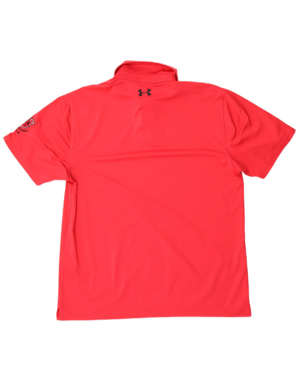 Мужская рубашка-поло с рисунком Under Armour, большая красная, полиэстер
