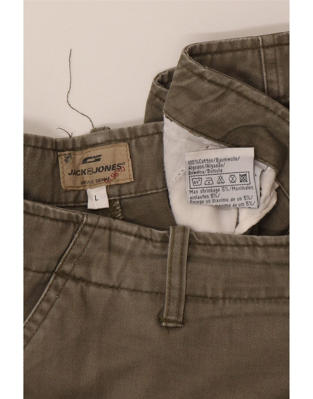 Мужские шорты карго Jack & Jones, большие, W34, хаки, хлопок