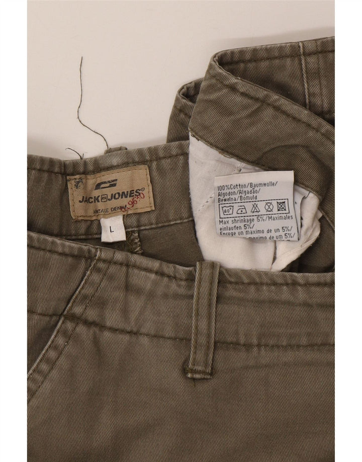 Мужские шорты карго Jack & Jones, большие, W34, хаки, хлопок