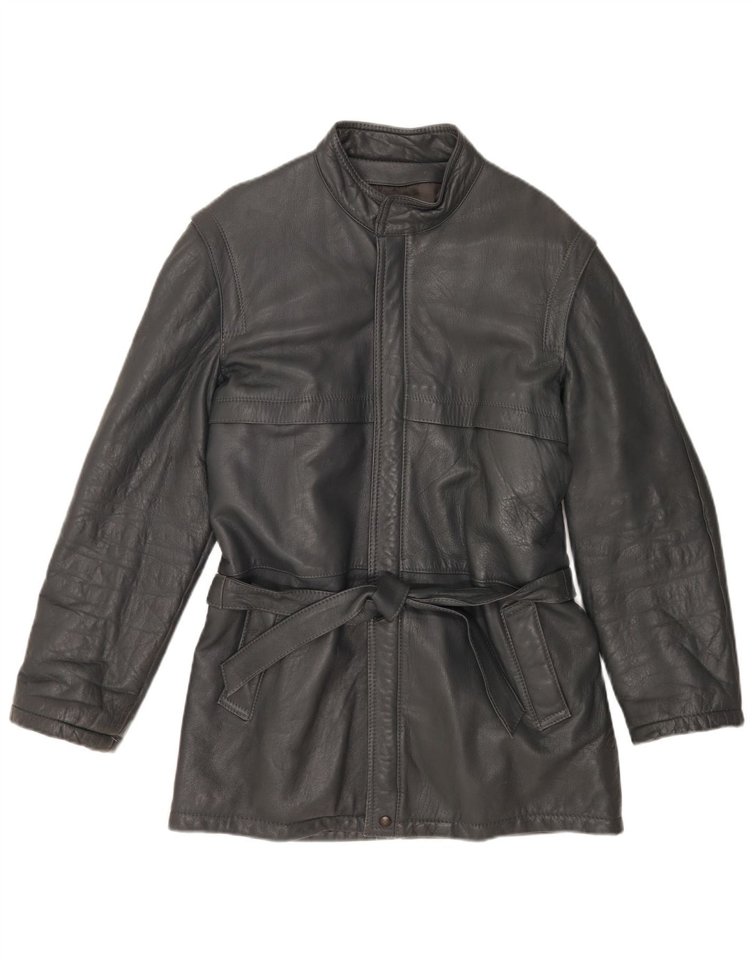Винтажная мужская кожаная куртка IT 48 Medium Grey Leather