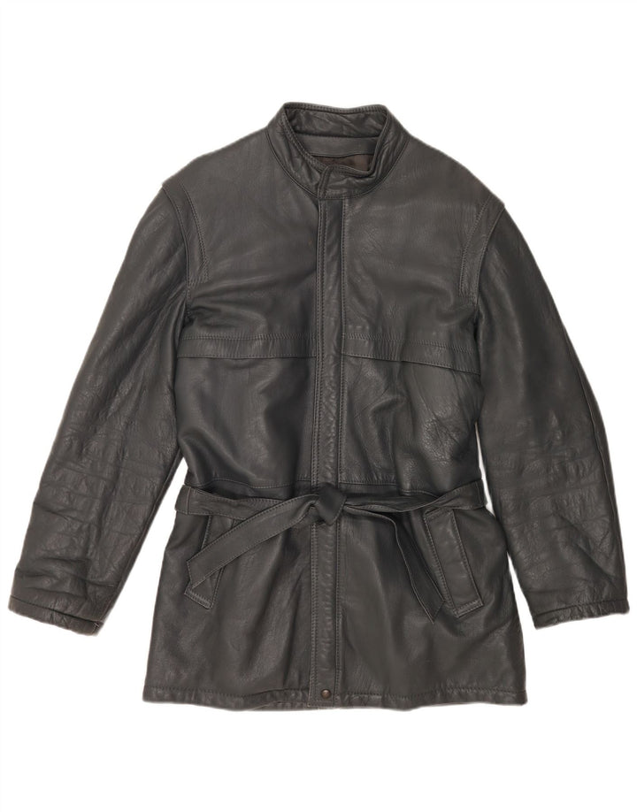 Винтажная мужская кожаная куртка IT 48 Medium Grey Leather
