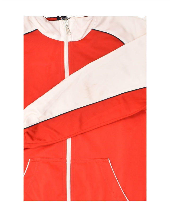 CHAMPION Boys Tracksuit Top Jacket 11-12 Years Large  Red Colourblock | Vintage Champion | Thrift | Second-Hand Champion | Used Clothing | Messina Hembry 