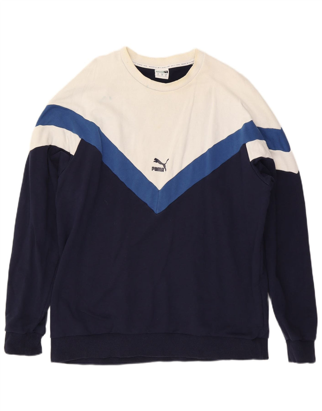 Мужской свитшот Puma Jumper XL Темно-синий с цветными блоками