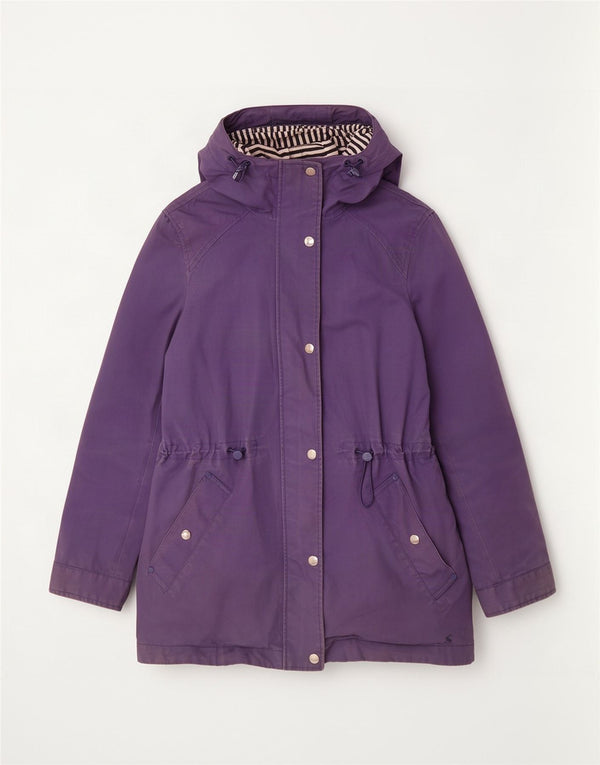 Женская дождевик с капюшоном Joules UK 6 XS Фиолетовый хлопок