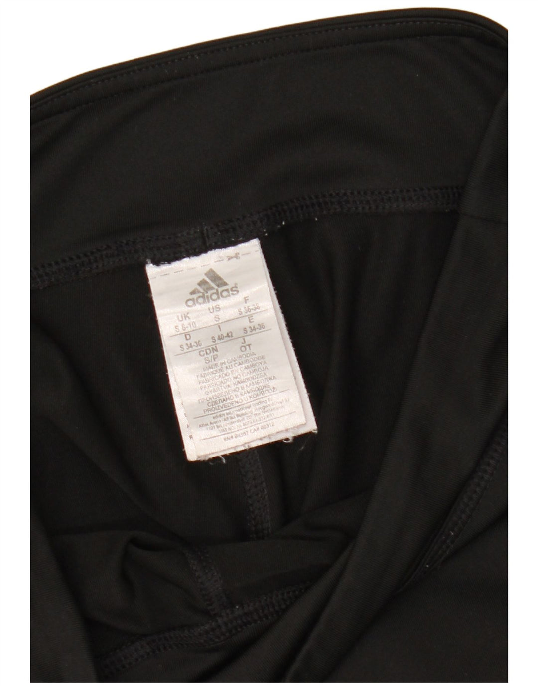 Женские леггинсы-капри Adidas Climalite UK 8/10, маленькие черные из полиэстера