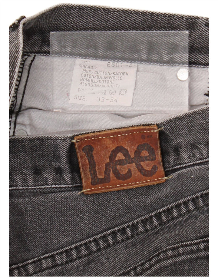 Мужские прямые джинсы LEE Chicago W33 L29, серый хлопок