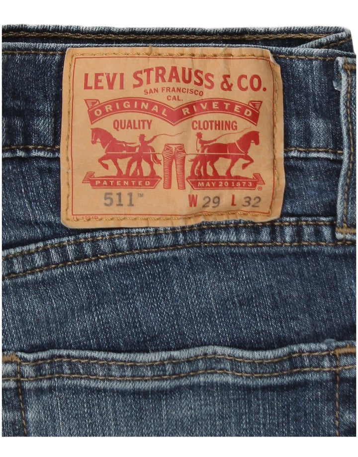 Мужские джинсы Levi's Slim 511 W29 L30 синие, хлопок
