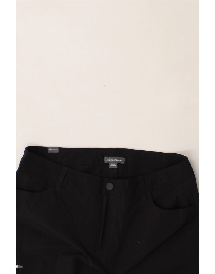 EDDIE BAUER Womens Straight Capri Trousers  Medium W30 L22 Black Nylon Vintage Eddie Bauer and Second-Hand Eddie Bauer from Messina Hembry 