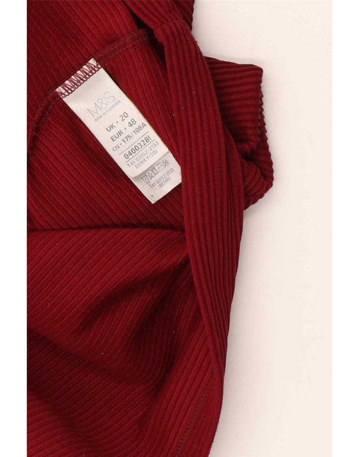 Женская блузка Marks & Spencer Top UK 20 2XL Бордовый полиэстер