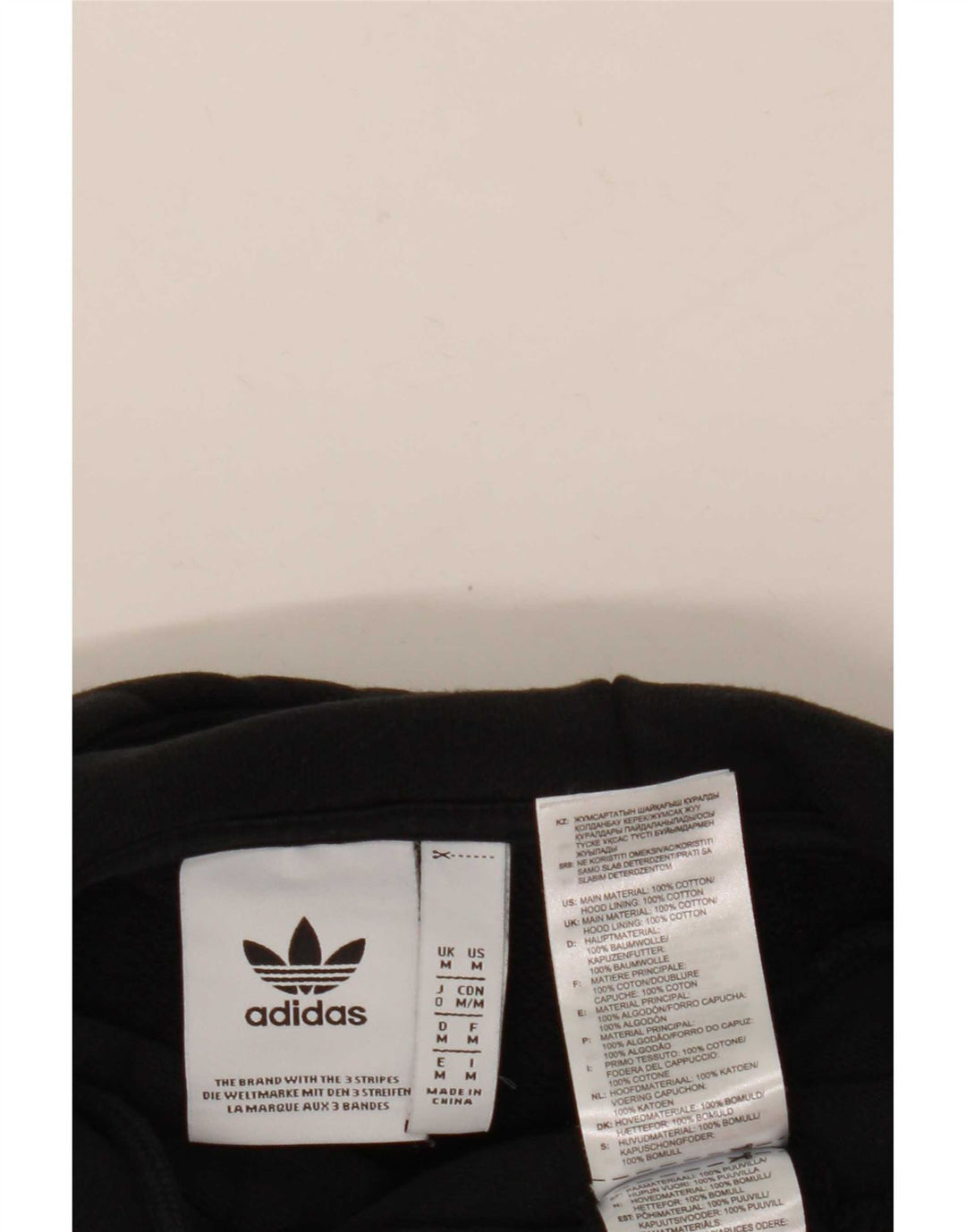 Мужской джемпер с капюшоном Adidas с рисунком, средний черный, хлопок