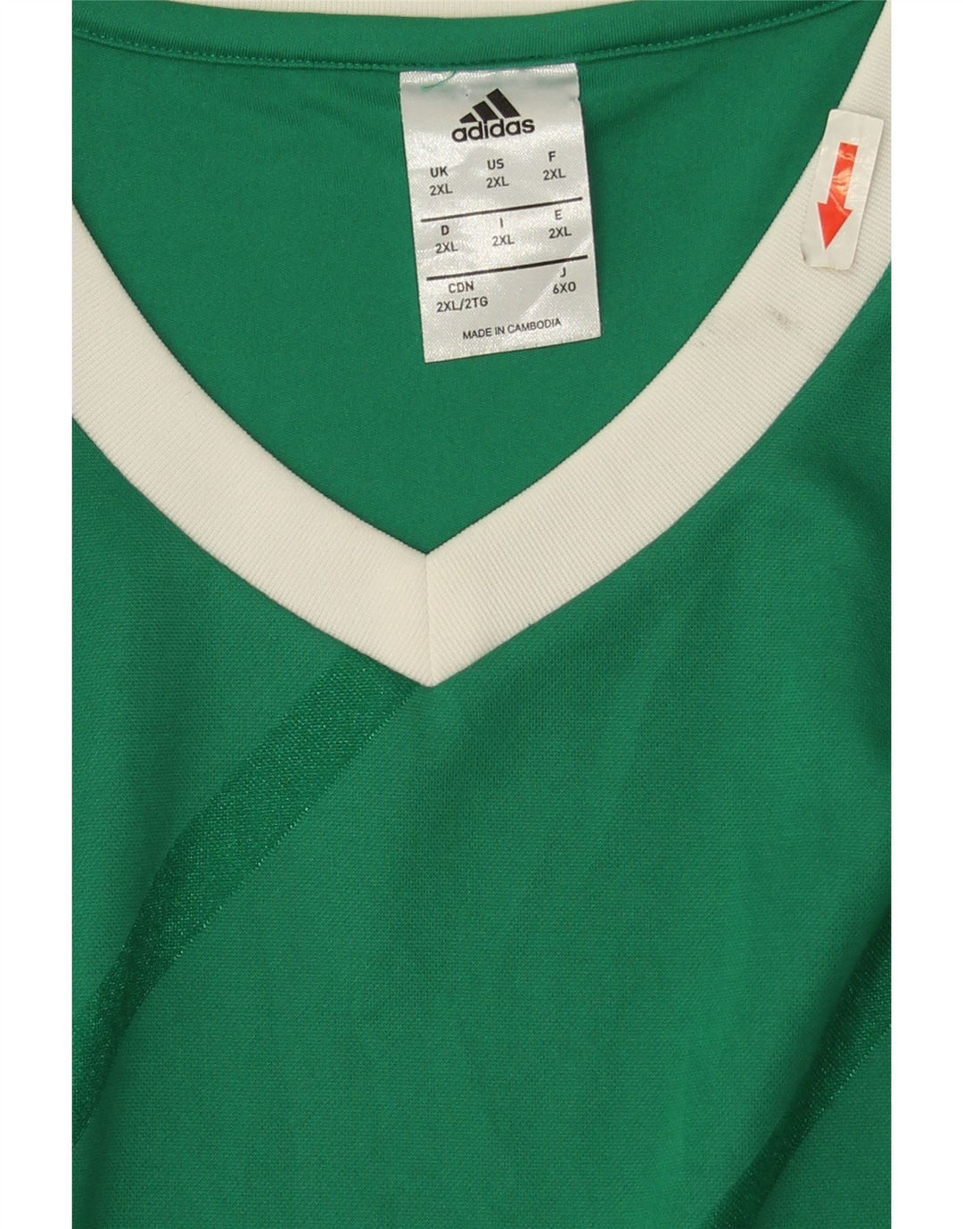 Мужской топ Adidas Climalite с длинным рукавом 2XL из полиэстера в зеленую полоску