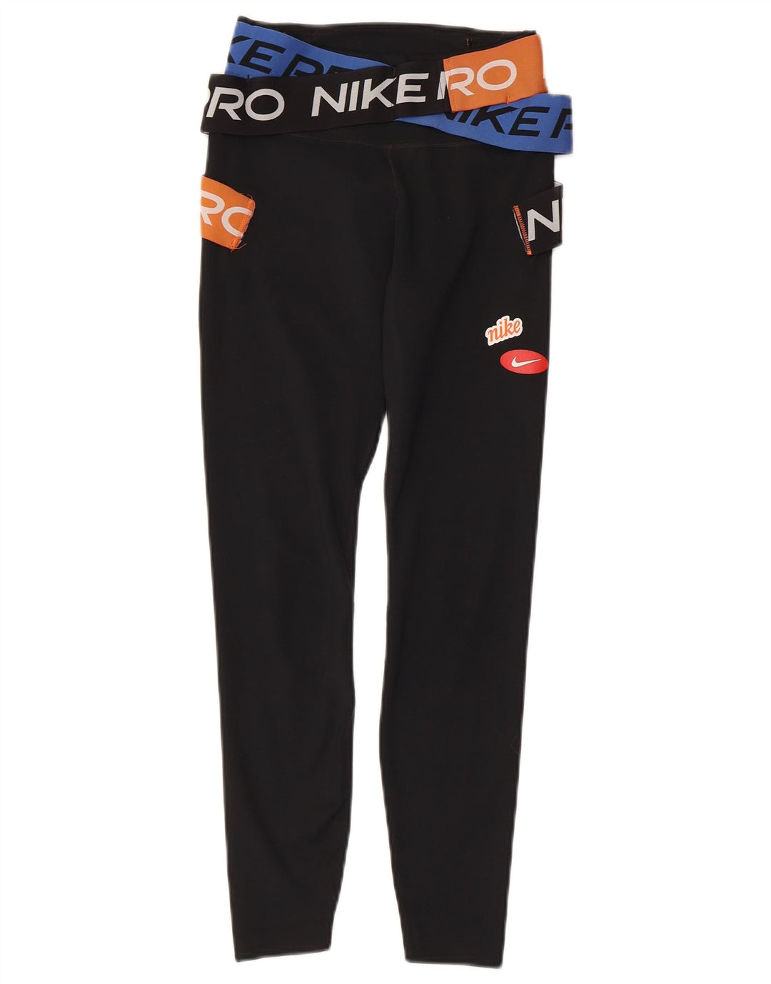 Женские леггинсы с рисунком NIKE Dri Fit UK 4 XS, черный полиэстер