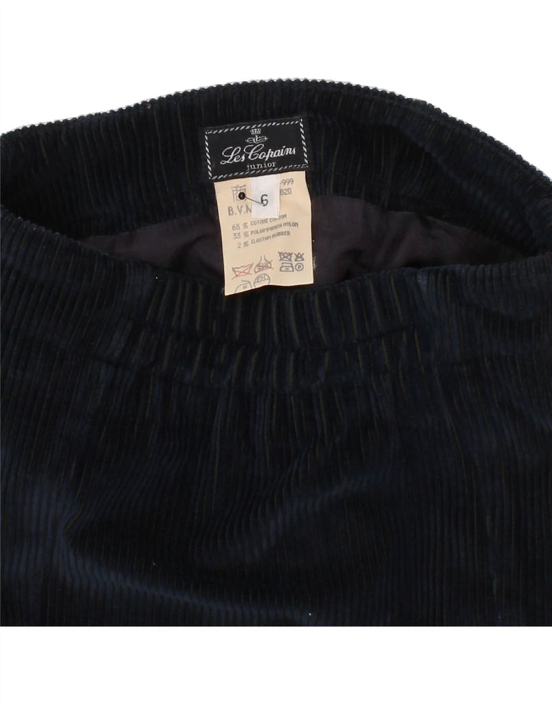 LES COPAINS Girls Corduroy Skirt 5-6 Years W21 Navy Blue Cotton Vintage Les Copains and Second-Hand Les Copains from Messina Hembry 