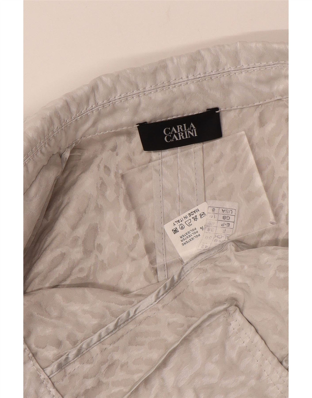 Женский укороченный кардиган CARLA CARINI UK 10, маленький серый с животным принтом