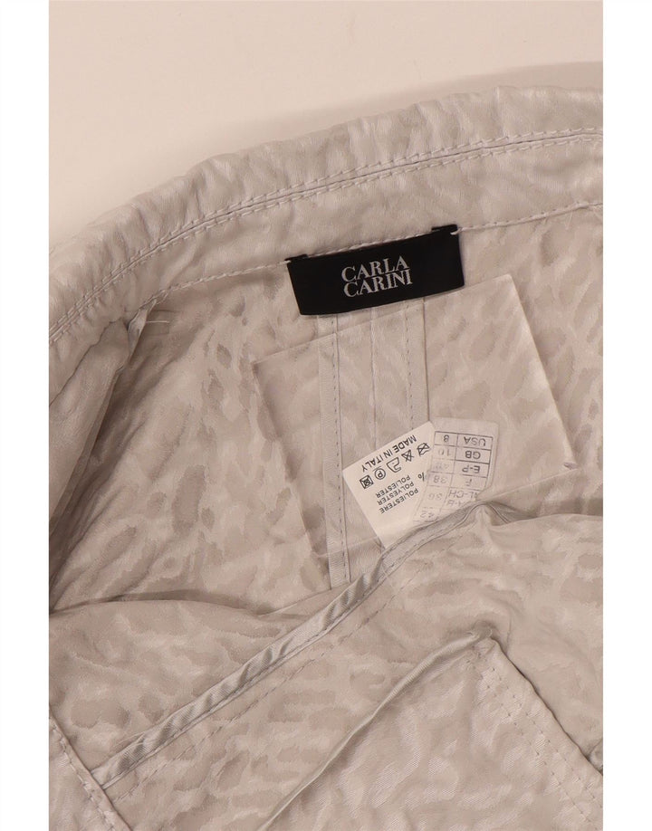 Женский укороченный кардиган CARLA CARINI UK 10, маленький серый с животным принтом