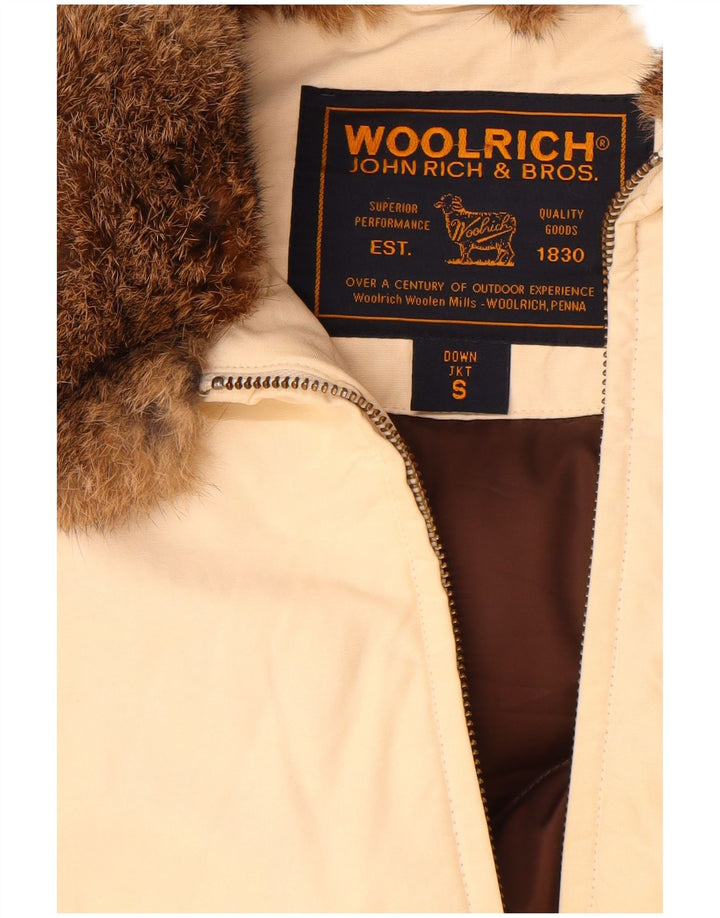 Женская стеганая куртка Woolrich UK 10, маленькая, бежевый, хлопок