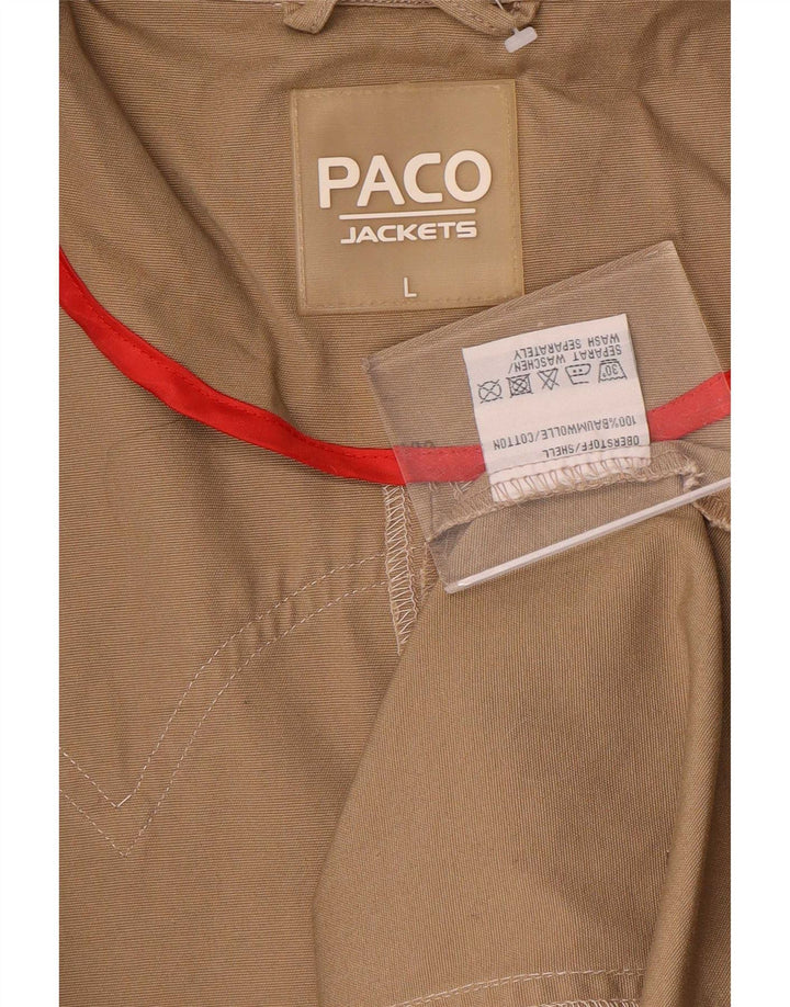 Мужская куртка Paco UK 40, большая коричневая, хлопок