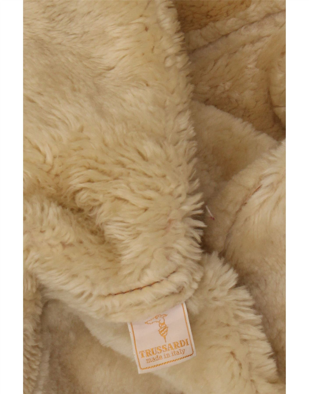 Женская дубленка Trussardi UK 18 XL Бежевая кожа