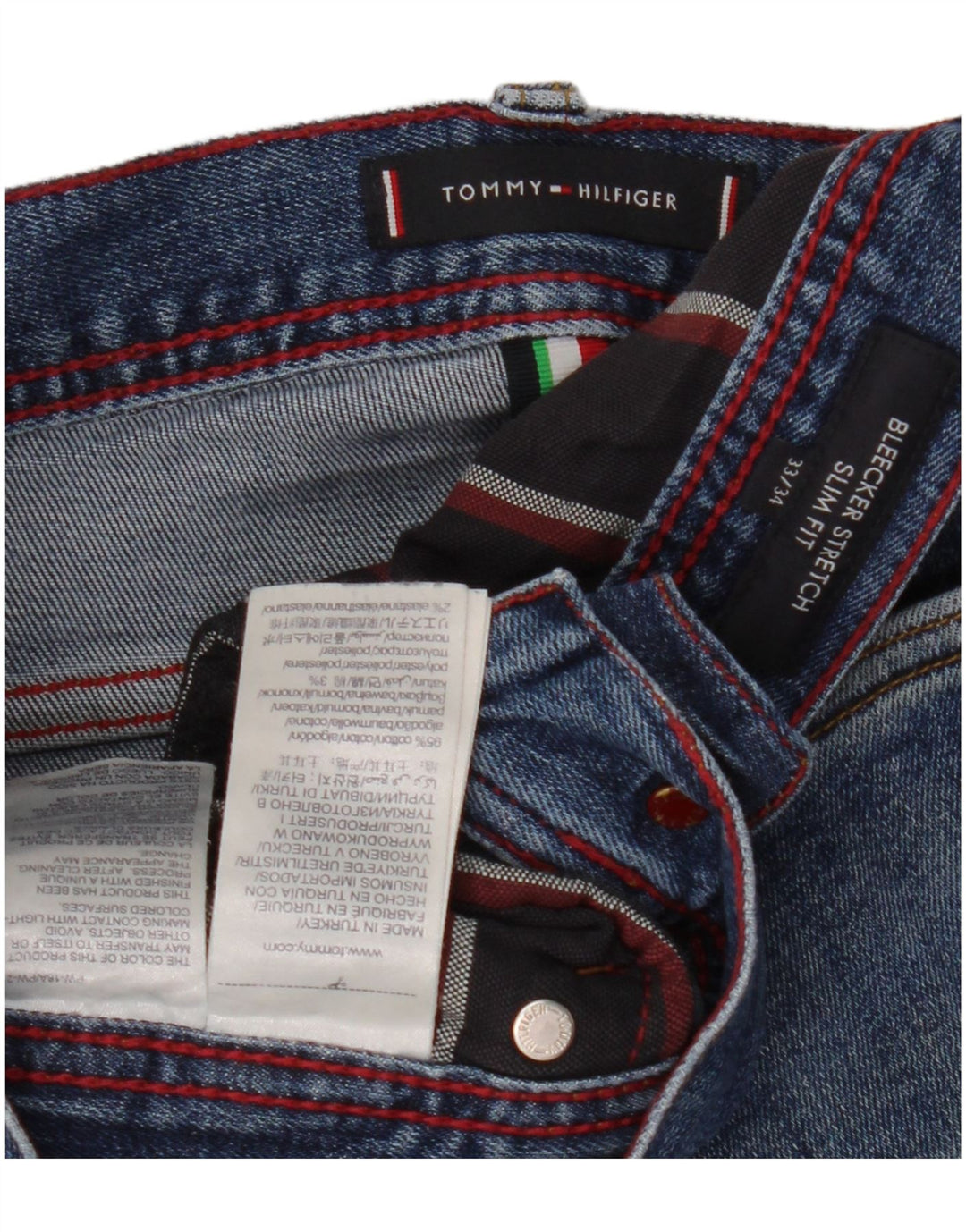 Мужские джинсы Tommy Hilfiger Bleecker Slim W33 L34, синий хлопок