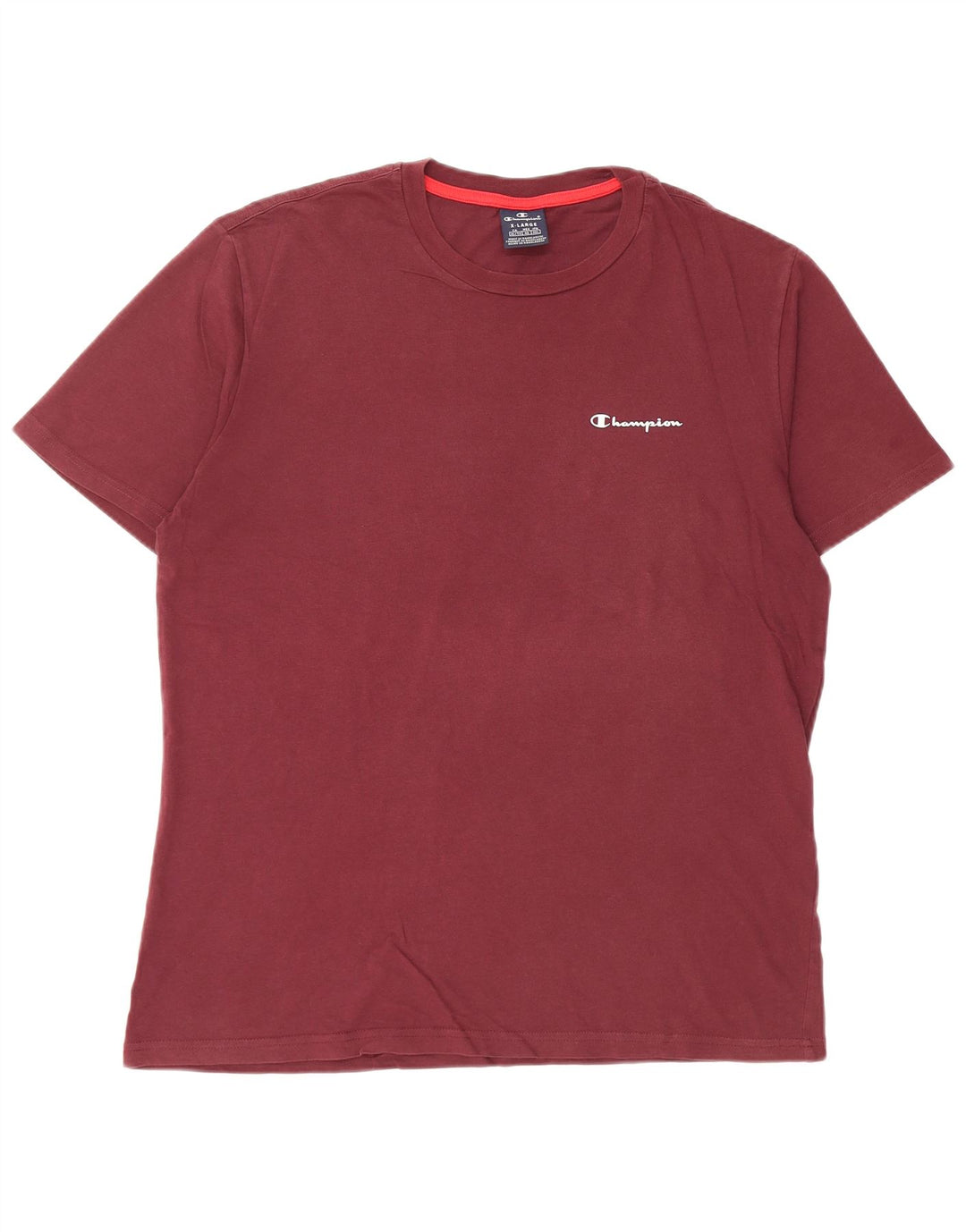 CHAMPION Mens T-Shirt Top XL Maroon