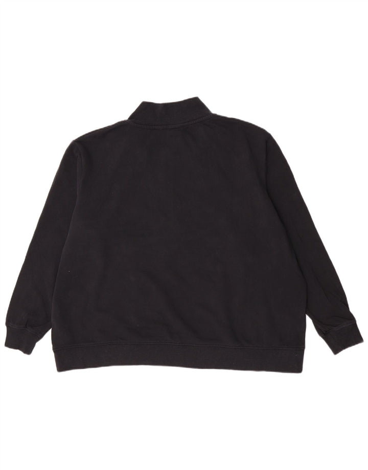 Женский джемпер большого размера с молнией 1/4 Marks & Spencer, Великобритания, 18 XL, черный