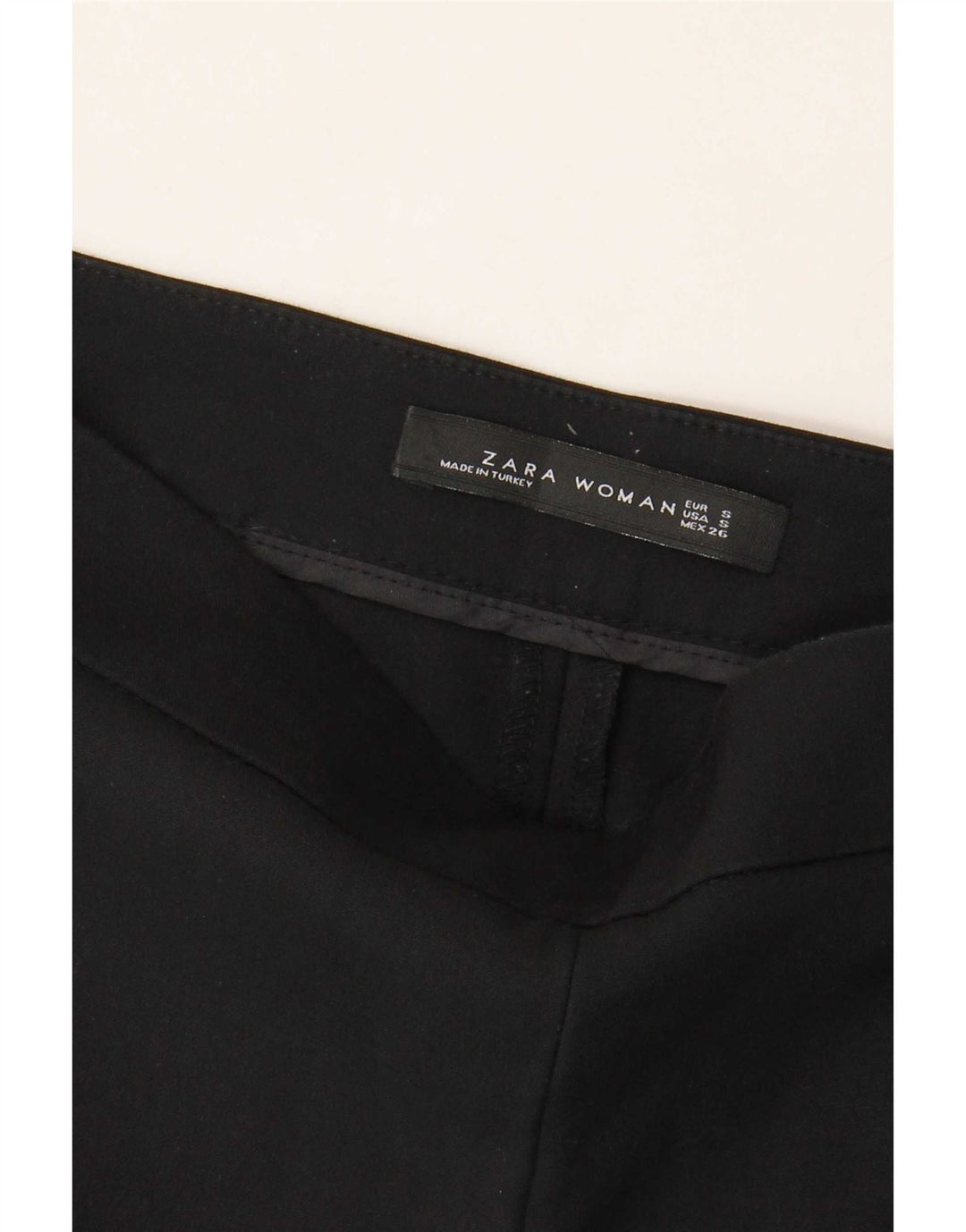 Женские прямые укороченные брюки Zara, маленькие W26 L23, черные