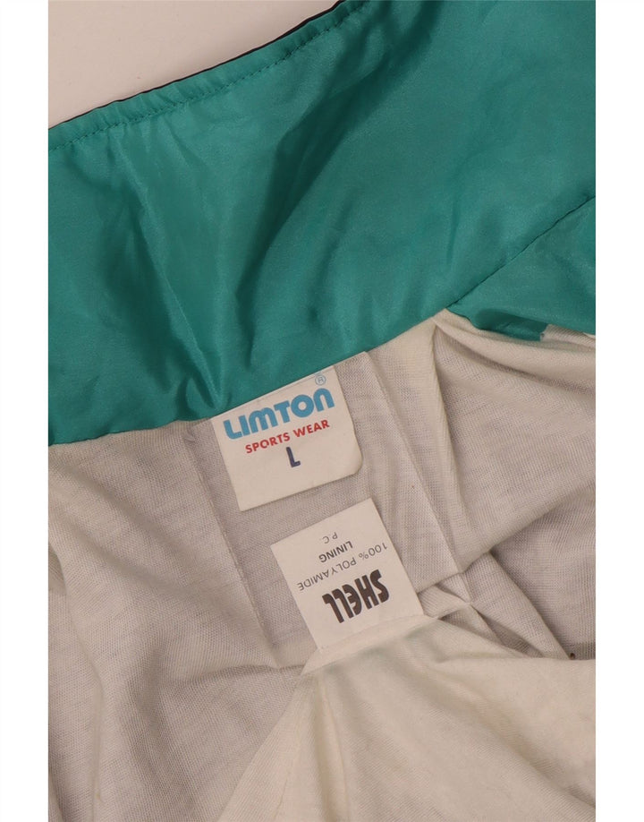 Винтажный мужской спортивный костюм, верхняя куртка, большой разноцветный полиамид с цветными блоками