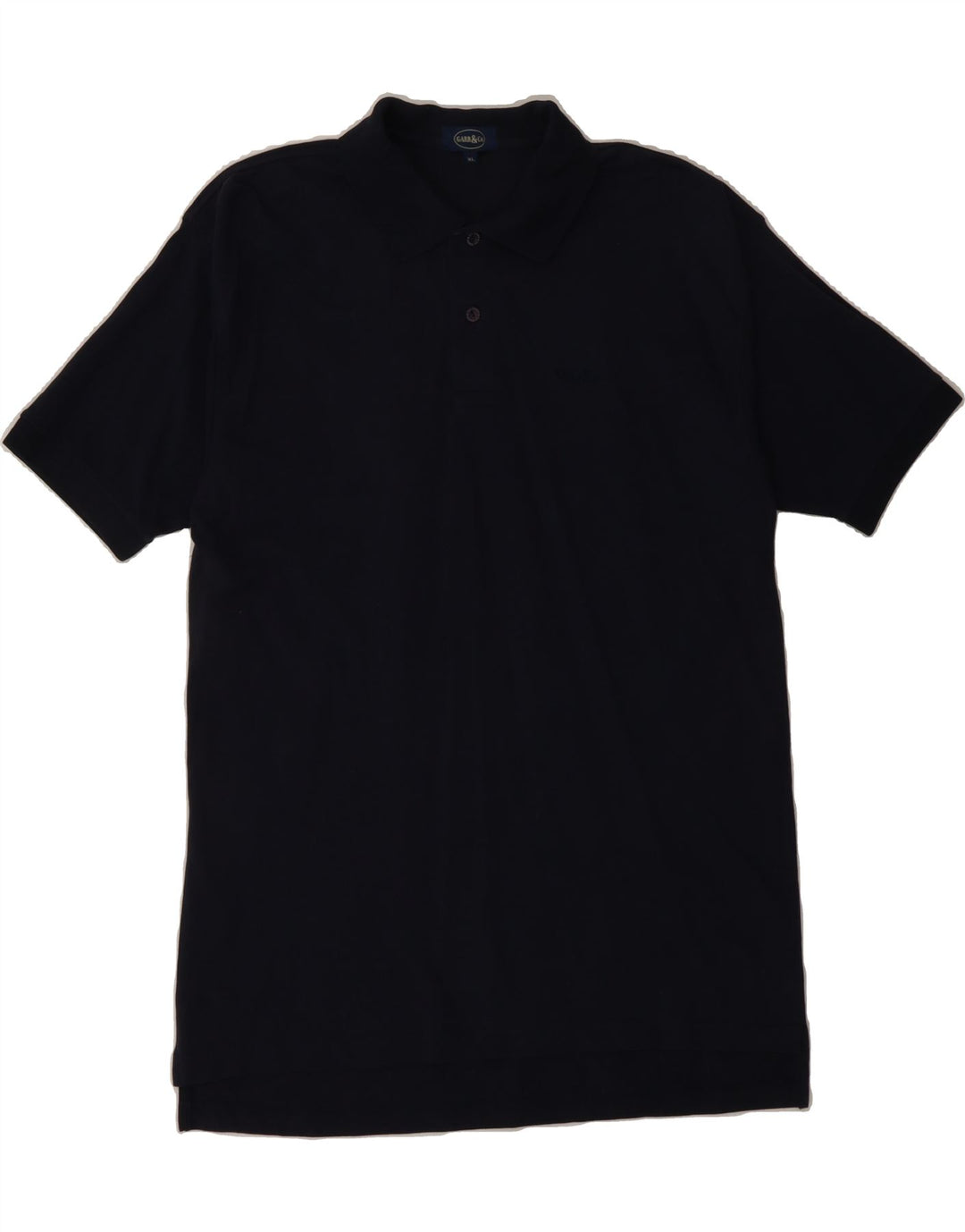 VINTAGE Mens Polo Shirt XL Navy Blue Cotton Vintage Vintage and Second-Hand Vintage from Messina Hembry 