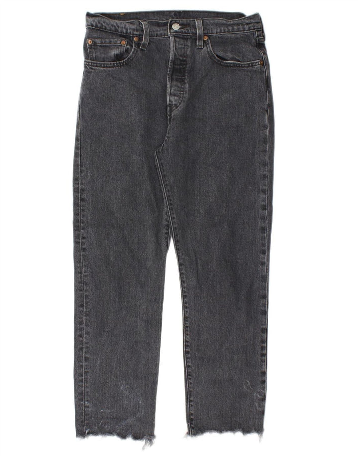 Женские прямые джинсы LEVI'S 501 W28 L26, черный хлопок