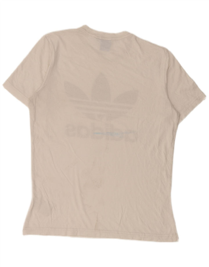 Adidas Мужская футболка с рисунком Топ среднего размера, белый хлопок