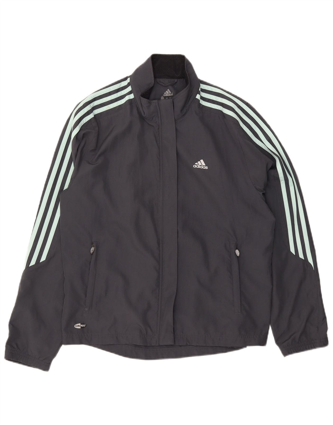 Женский спортивный костюм Adidas Clima Proof, верхняя куртка UK 16, большой серый полиэстер