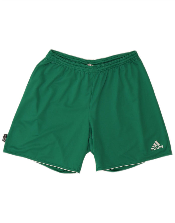 Мужские спортивные шорты Adidas Climalite, большие зеленые полиэстер