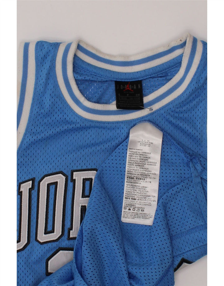 Футболка Jordan с рисунком Michael Jordan для мальчиков 8–9 лет, синий полиэстер