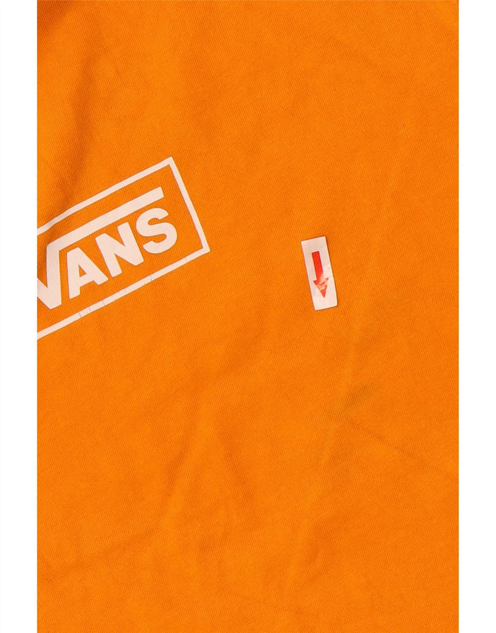 Мужская футболка с рисунком Vans на заказ, маленький оранжевый хлопковый топ