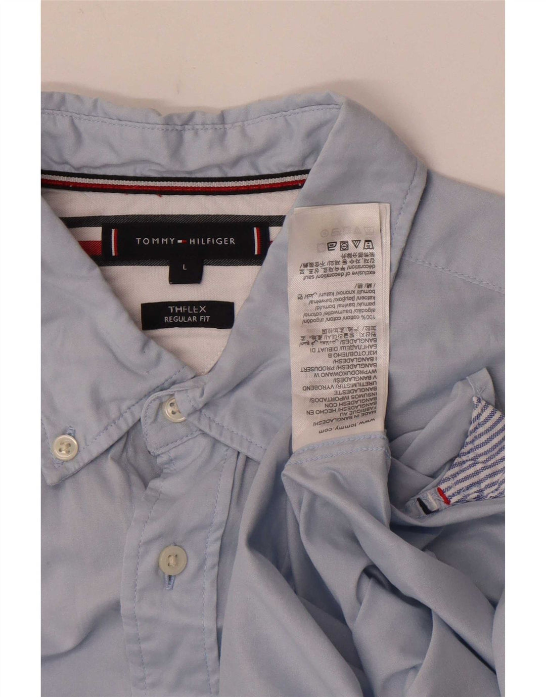 Мужская рубашка стандартного кроя Tommy Hilfiger, большой синий хлопок