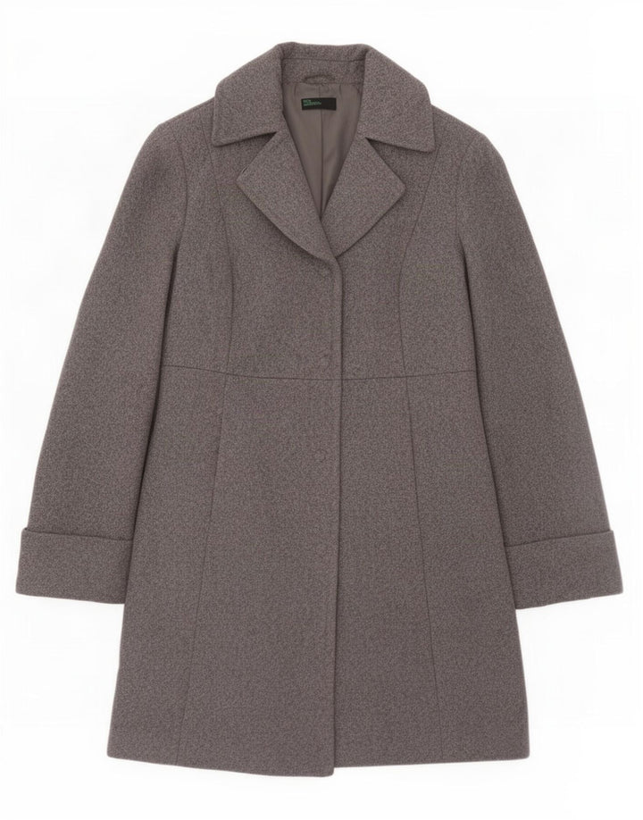 Женское пальто Benetton IT 42 Medium Grey Wool