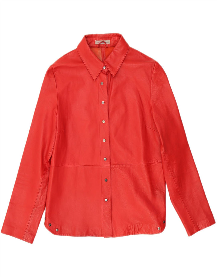 S.OLIVER Womens Leather Jacket IT 38 XS Red Leather Vintage S.Oliver and Second-Hand S.Oliver from Messina Hembry 