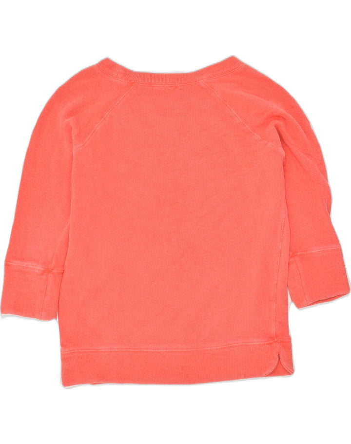 J. CREW Womens 3/4 Sleeve Sweatshirt Jumper UK 6 XS Red Cotton | Vintage J. Crew | Thrift | Second-Hand J. Crew | Used Clothing | Messina Hembry 